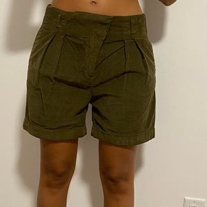 Velvet textured trousers shorts puffy